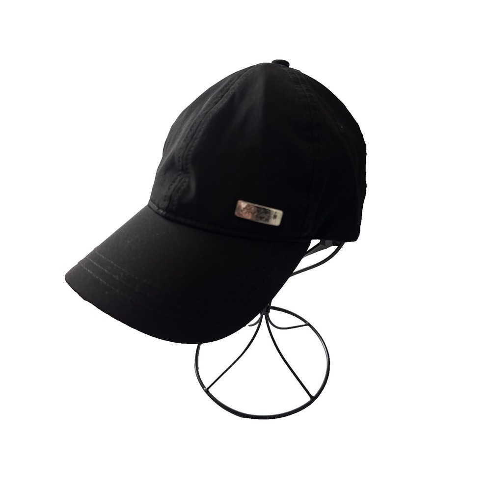 Hurley Womens Script Cove Hat Black Lightweight Spandex Sporty Strapback Cap